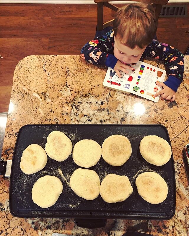 Weekend #sourdoughenglishmuffins has become my family&rsquo;s favorite way to use our #sourdough #happysaturday