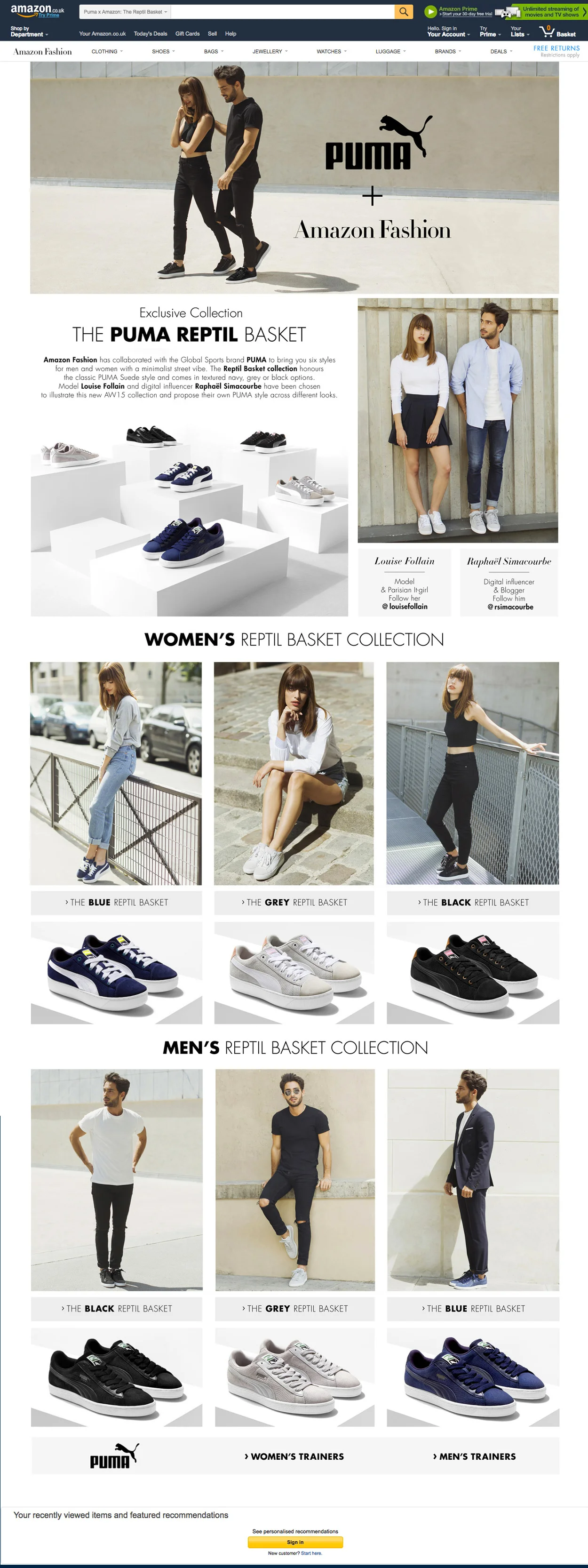 PUMA X Amazon Fashion