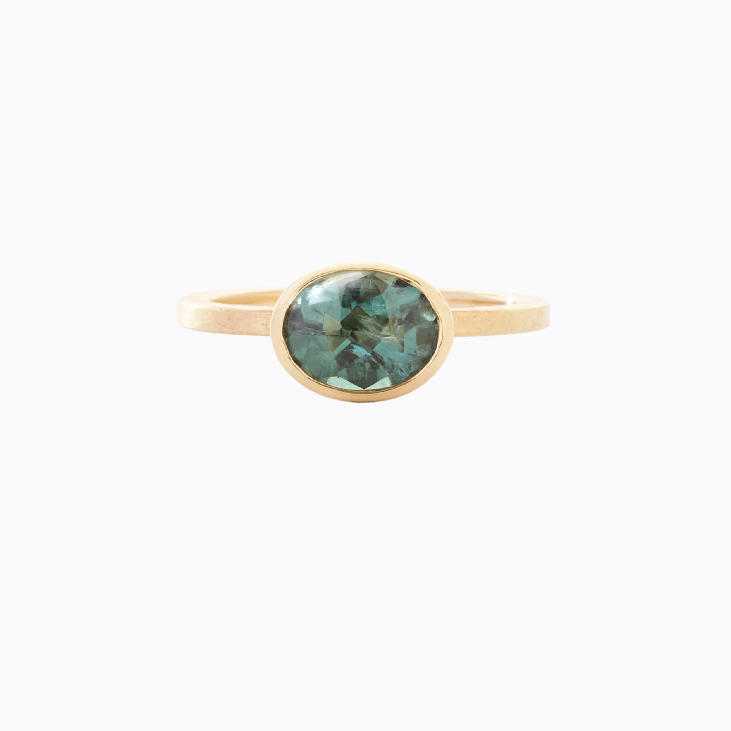 TASMAN SEA: Tourmaline and Diamond Solitaire