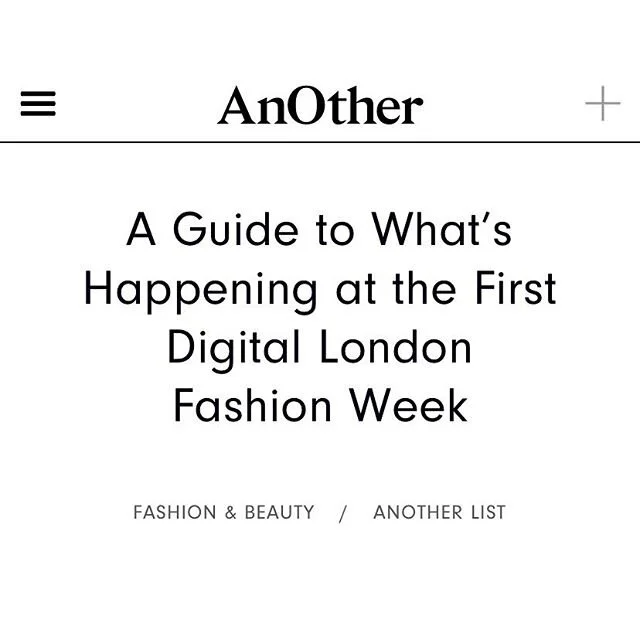 spent lockdown building the first digital @londonfashionweek, lol, time to #LFWReset together. Find the highlights n how to get involved over on @anothermagazine