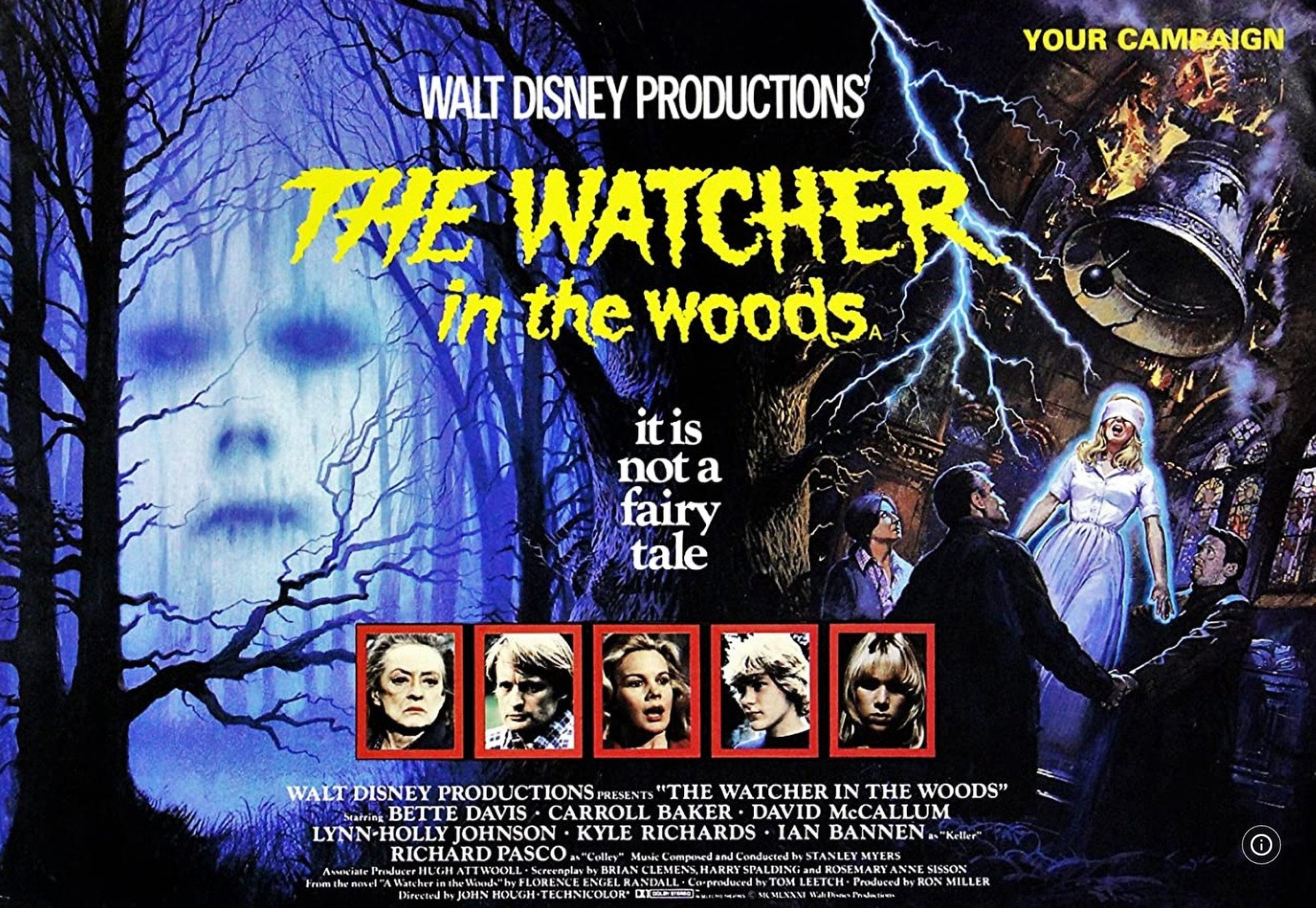 The Watcher In The Woods VHS Horror Classic Film Disney Video