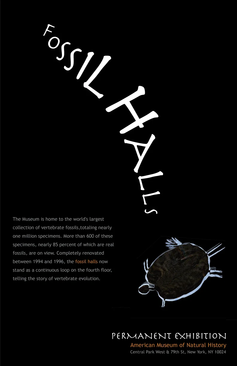 Fossil Halls Poster for the American Museum of Natural History