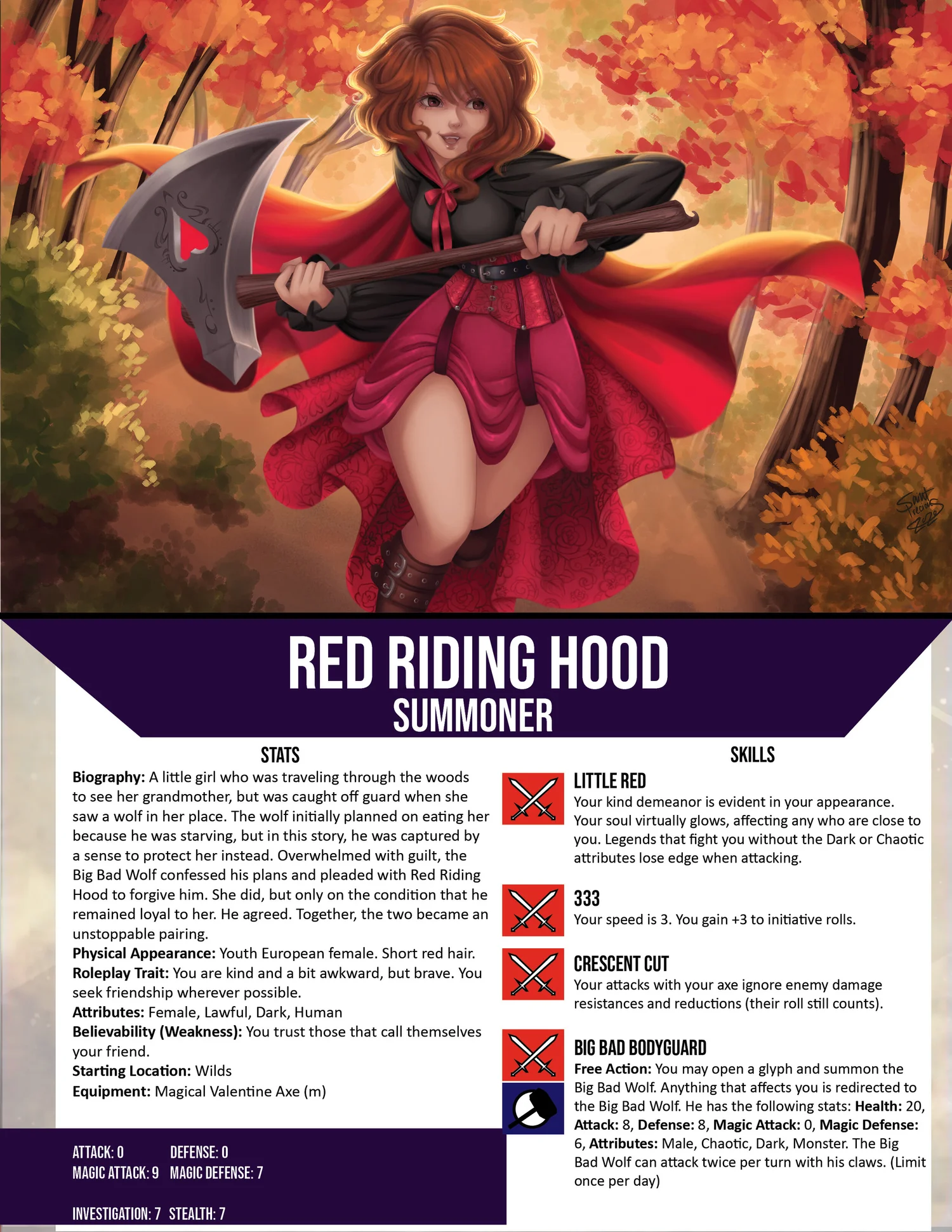 Anime Dark Little Red Riding Hood