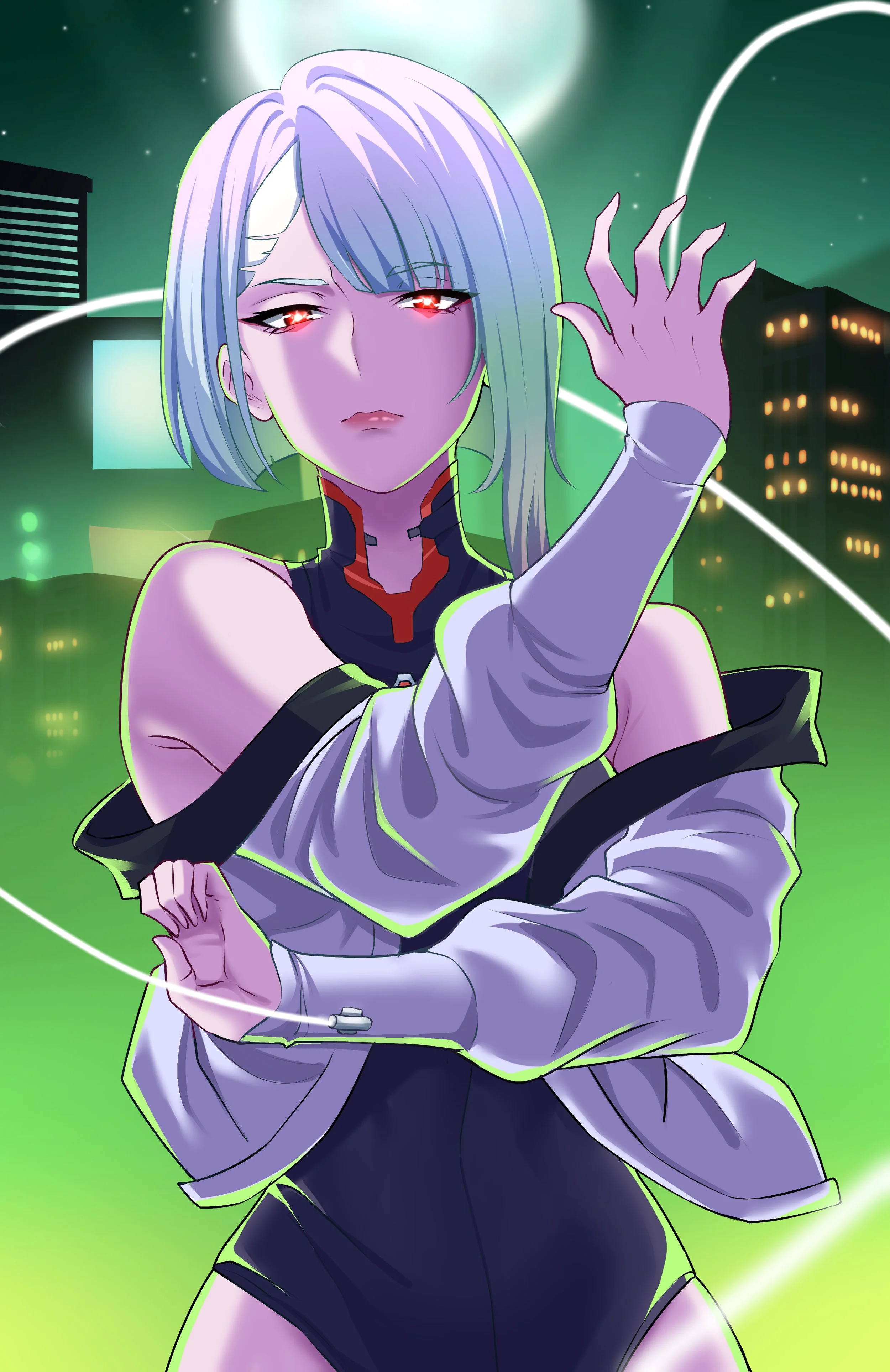 Cyberpunk Moon Girl – Art Print