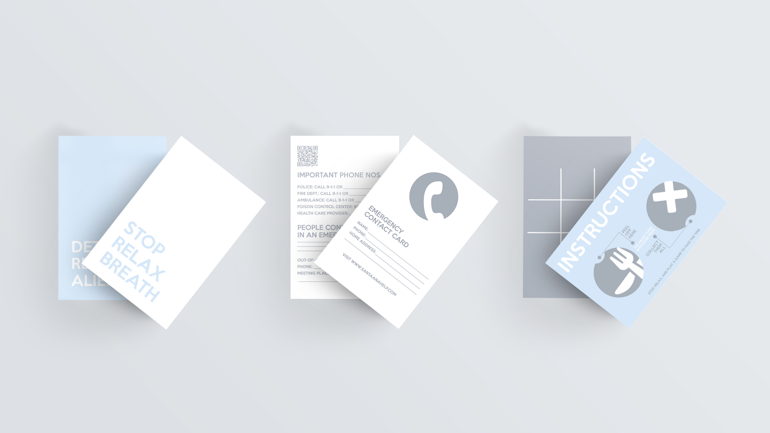  Instruction cards, emergency contact, and others. 