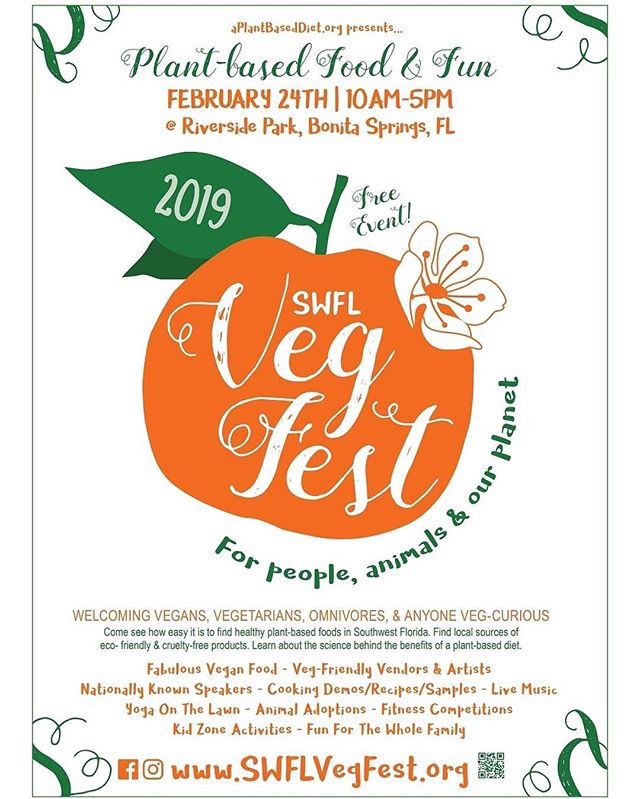 3.5hrs and counting! Today&rsquo;s the big day! There will be thousands of people there. Our advice: get there early! Beat the lines and the crowds! See ya soon! #veganbbq #swflvegfest @swflvegfest