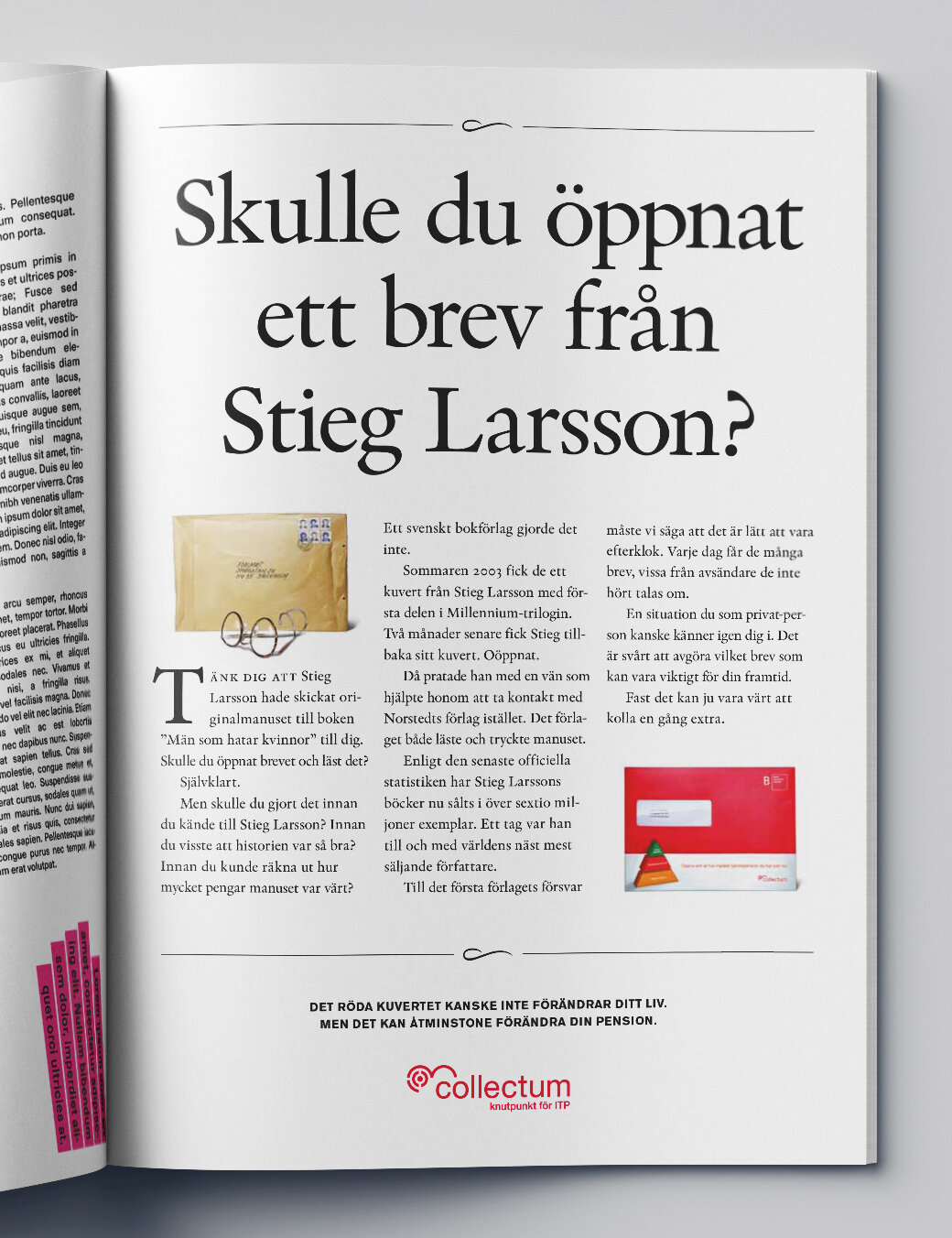 Jung Von Matt Stockholm Advertising Agency Collectum Campaign Compelling Letters