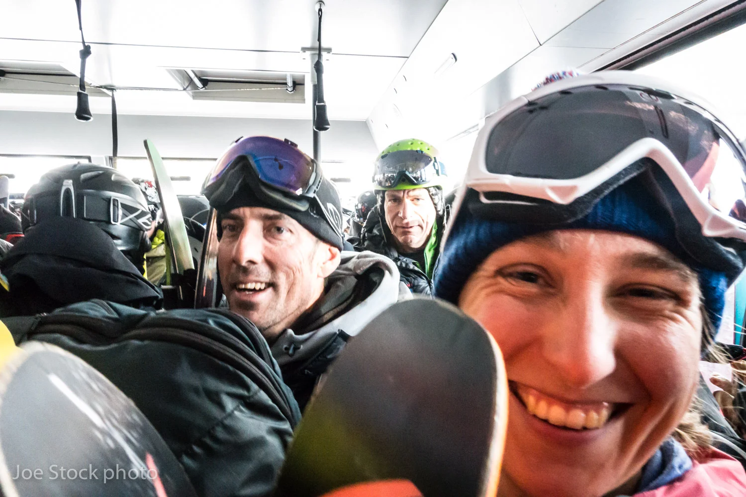 John Fitzgerald, Don Sharaf and Erica Engle on the Jackson Hole tram during a four-day American Avalanche Association professional training course. Next year US avalanche education is splitting into professional and recreational tracks. This course was for the instructors who will be teaching the pro-level courses to guides, ski patrolers and other avalanche professionals.