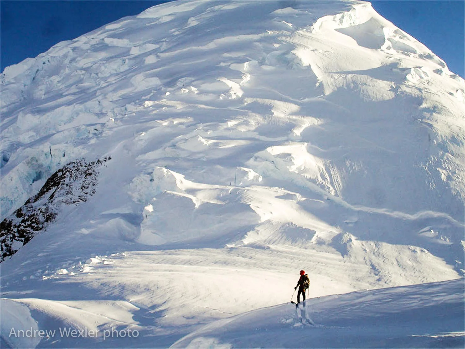 Joe accepting failure in the Tordrillo Mountains. Photo by Andrew Wexler/globalalpine.com.
