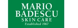 Logo of Mario Badescu Skin Care, established 1967, with green background and white text.