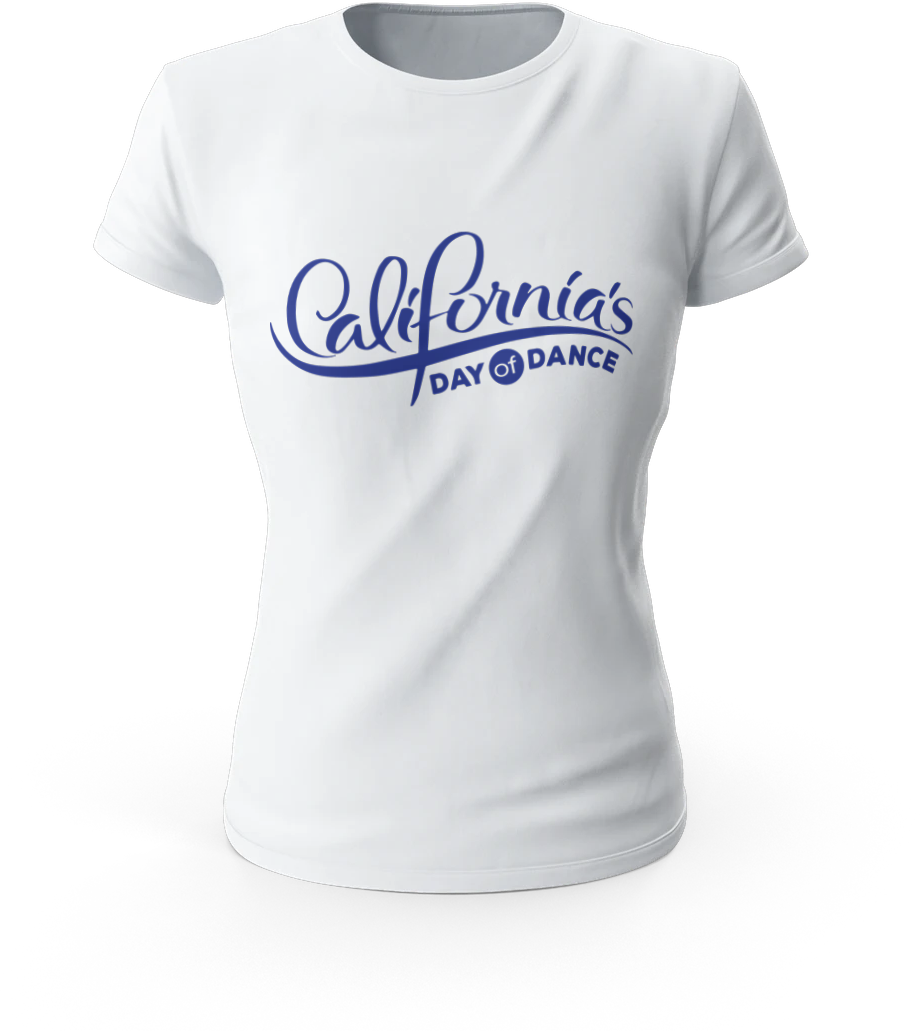 California's Day of Dance - Blue Logo White Tshirt