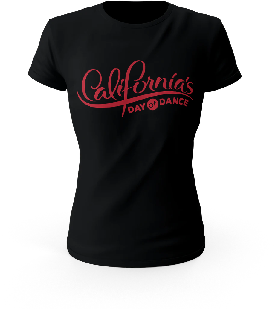 California's Day of Dance - Red Logo Black Tshirt 