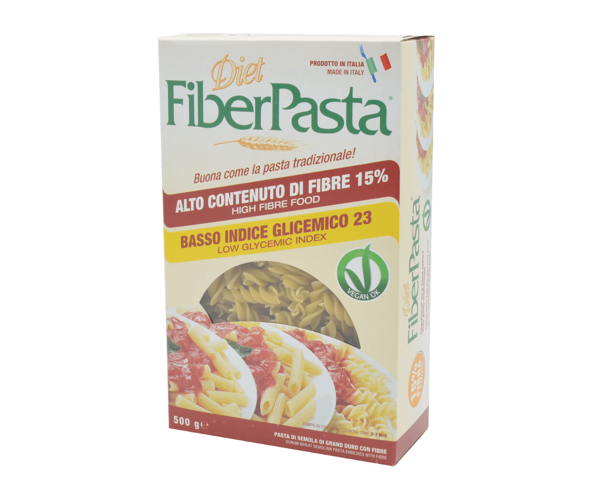 HIGH FIBRE, LOW GLYCEMIC INDEX FUSILLI FIBERPASTA (500 g) — Travaglini