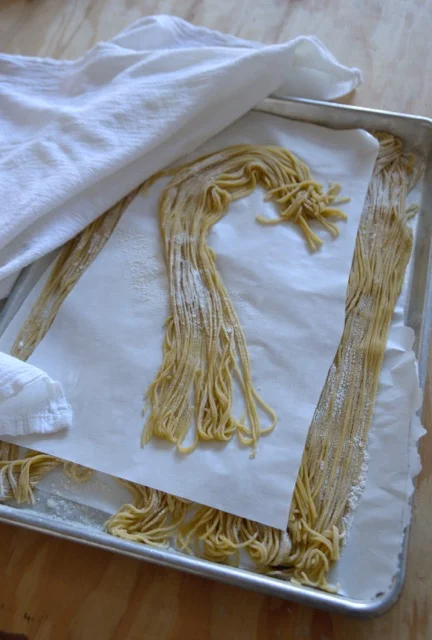 Started off with homemade pasta.