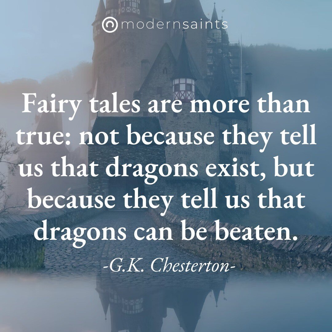For more Chesterton on fairy tales, check out chapter four, &quot;The Ethics of Elfland&quot;, in his masterpiece Orthodoxy. We have a modern translation available on Amazon now! LINK IN BIO

___________⁠

#gkchesterton #fairytales #dragons #modernsa
