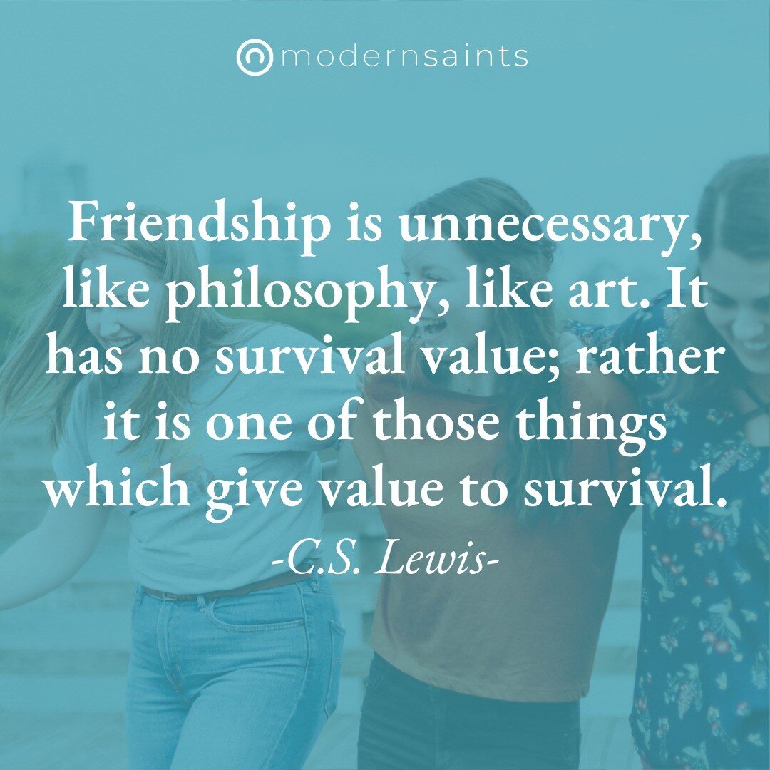 A good friend makes all the difference. Tag a friend who brings value to your life!

____________

#cslewis #friendship #friends #quoteoftheday #quotestoliveby #christ #christian #christianity #bible #biblestudy #dailybible #jesuschrist #holybible #G