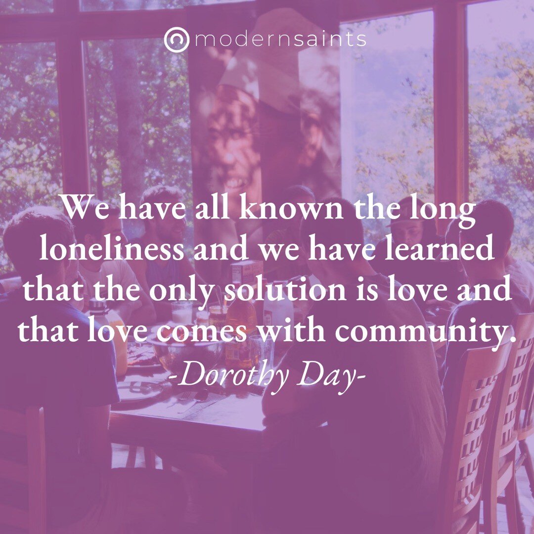 Community can be a tough thing to live in, but it is where love resides. There is no love in being alone.

___________⁠

#dorothyday #community #love #modernsaints #christian #christianquotes #christiansofinstagram #livebygrace #encouragement #faithh