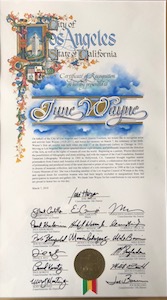 June Wayne Honored in Los Angeles