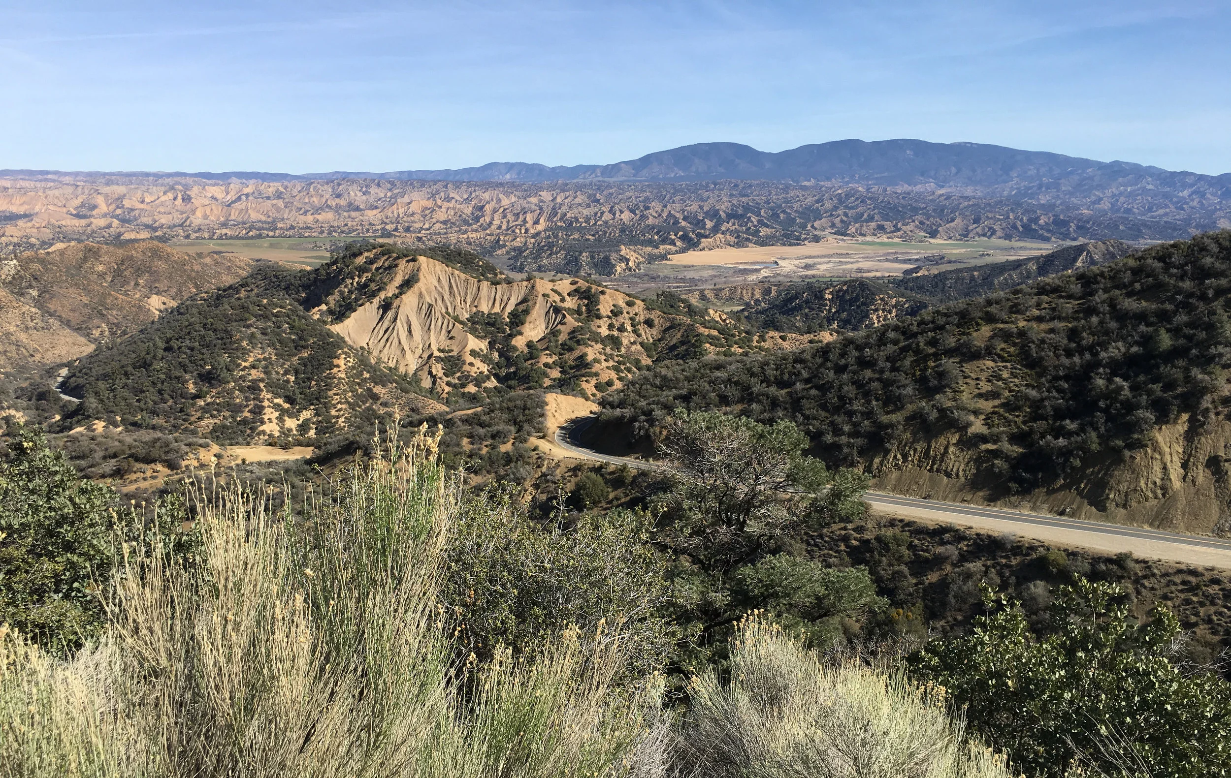 Looking north toward Mt. Pinos in the Ventura backcountry.