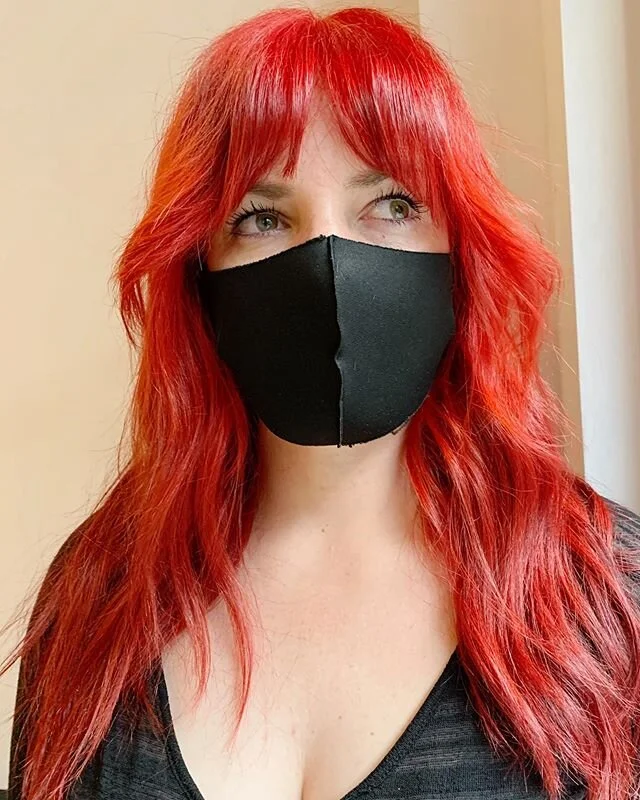 Back at it &hearts;️ Used @pravana #everlasting to create to this gorgeous red on @the_a_b_b_y_ 👏🏼 #curtainfringe #redhair #redhead #pravanared #scarlettred