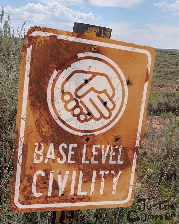 Next in a series of abandoned elements of a deteriorating USA. &quot;Old Roads&quot; which we need to return to. We the people hold the social contract that we must be able to come together and plan for our future with unity. We may have difference o
