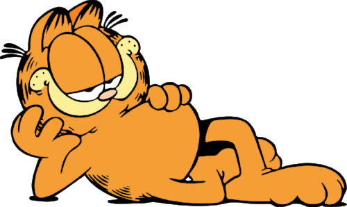 Garfield the Cat being all garfield