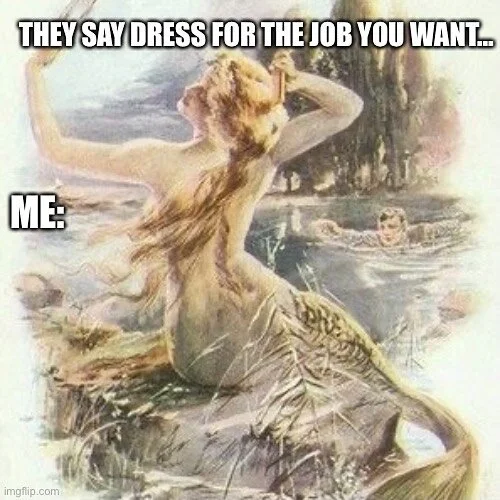 Which whimsical image best describes the attire you would wear for your dream job interview!?
.
.
1- mirror gazing mermaid
2- moonlit unicorn faerie queen
3- pre raphaelite flower beauty 
4- Wizards n hobbits!
5- mycelial mum and dad
6- nude Forest n