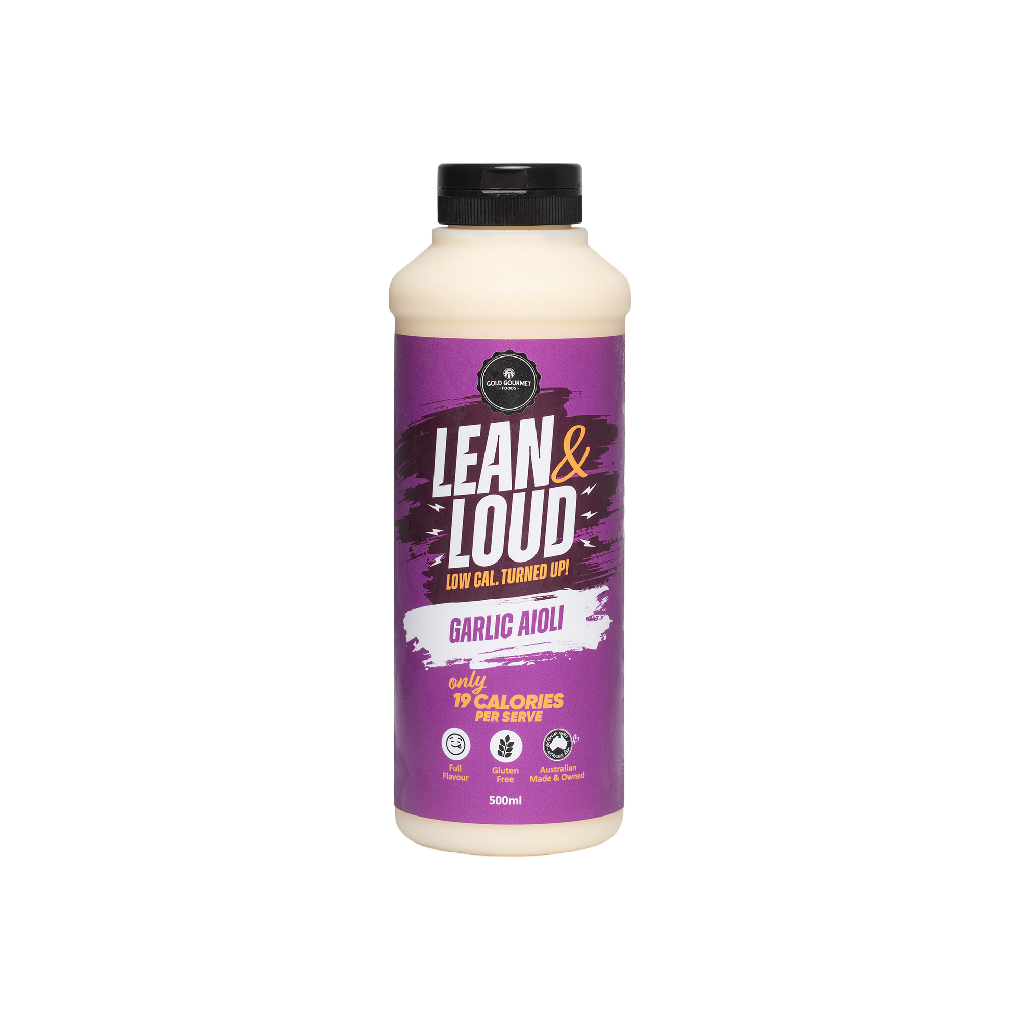 Gold Gourmet Lean & Loud Garlic Aioli Sauce 500ml