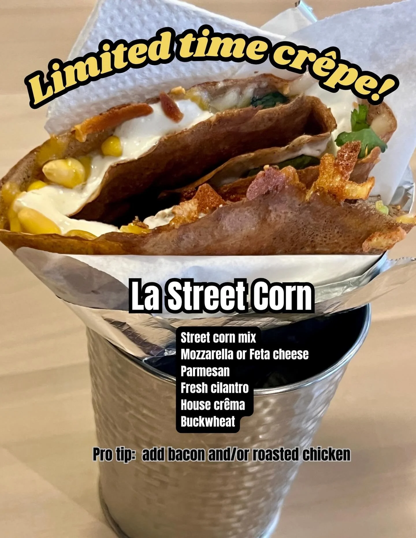 &ldquo;Paris meets the streets. 🇫🇷🌽 
La Street Corn has entered the chat. 
Feliz Cinco de Mayo!&rdquo;
#LaStreetCorn #Elote #CincoDeMayo2026 #FusionFood #LimitedEdition