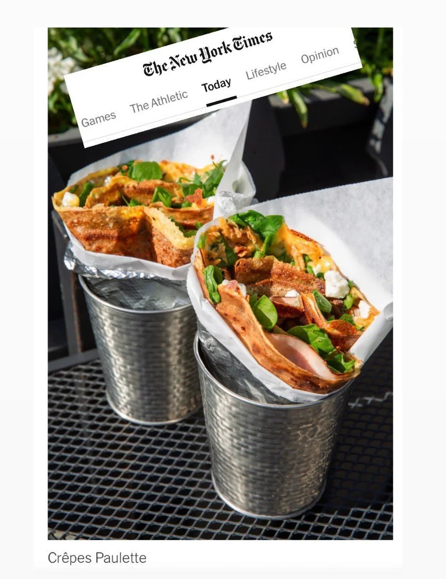 We always knew our la Monte Cristo was NYT-worthy. Turns out, the New York Times agreed. 🗞️
Cr&ecirc;pes Paulette just landed in the New York Times&rsquo; &ldquo;36 Hours in Bentonville&rdquo; travel guide &mdash; and yes, they mentioned the ham, ch