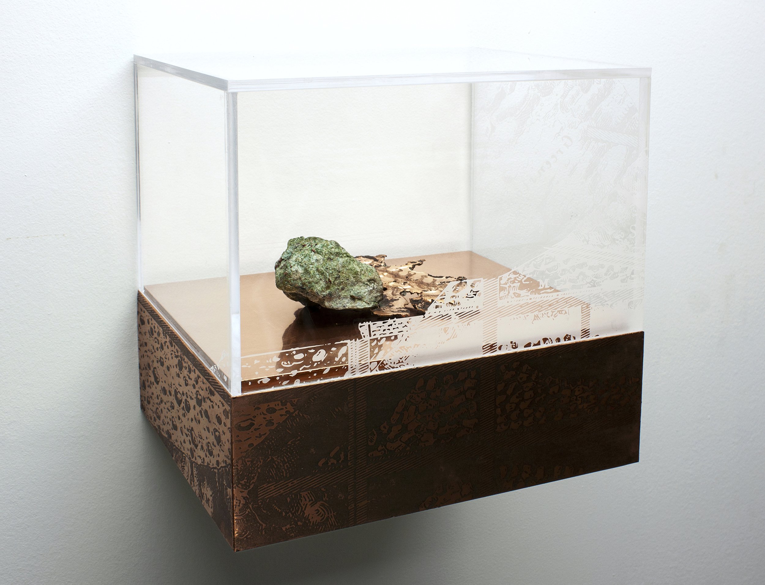 The formgiving forces enthroned on earth, while the growing metals make music in the cave (sample no. 1), Installation View: Krakow International Print Triennial