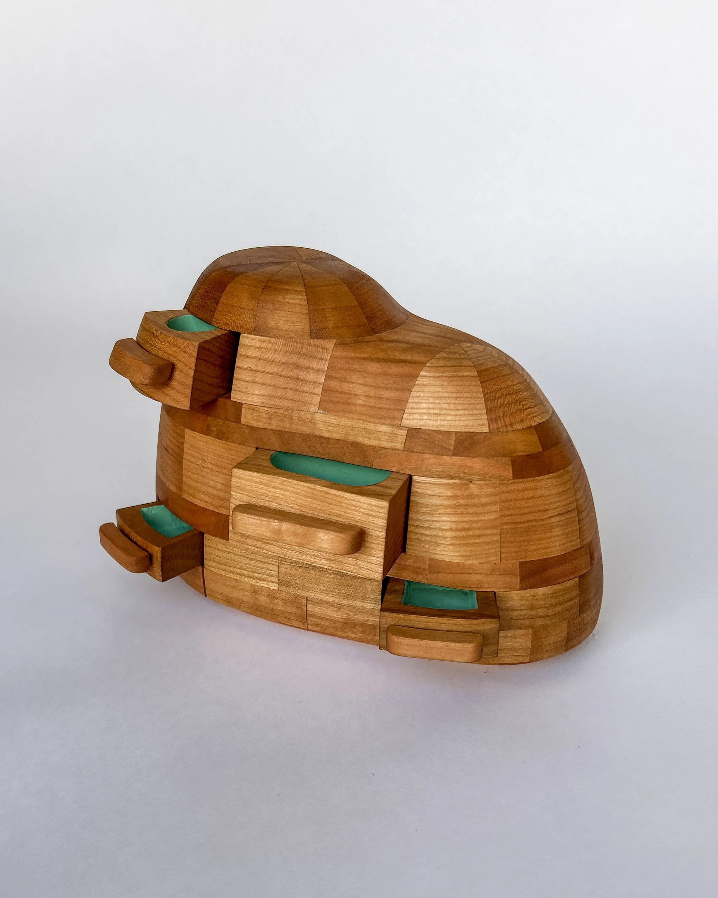 Sculptural Wooden Jewelry Box