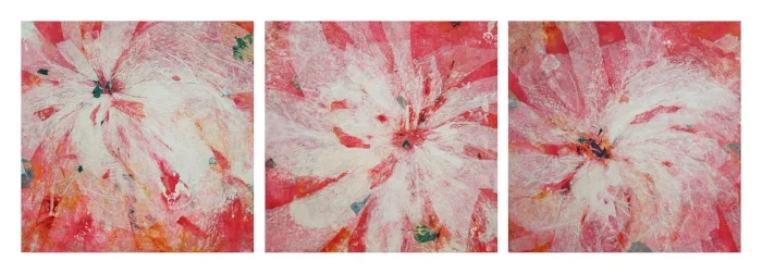 Laugh Until I Cry (Partly Sold) / 20"x20" each /mixed media on Korean paper