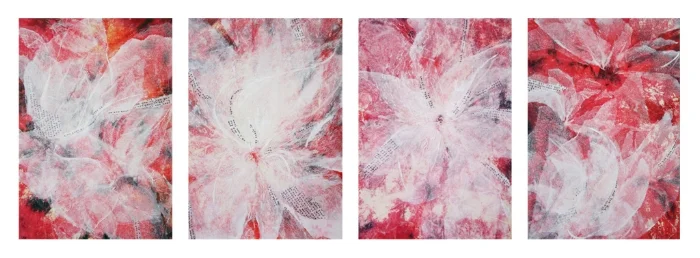  The Last Chapter (Sold)&nbsp;/ 16"x24" each /&nbsp;mixed media on Korean paper 