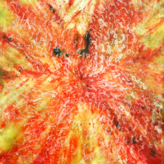 I Come to the Garden Alone 31 (Sold) / 12"x12" / mixed media on Korean paper