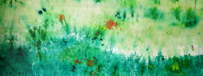 I Come to the Garden Alone 11 / 48"x18" / mixed media on Korean paper