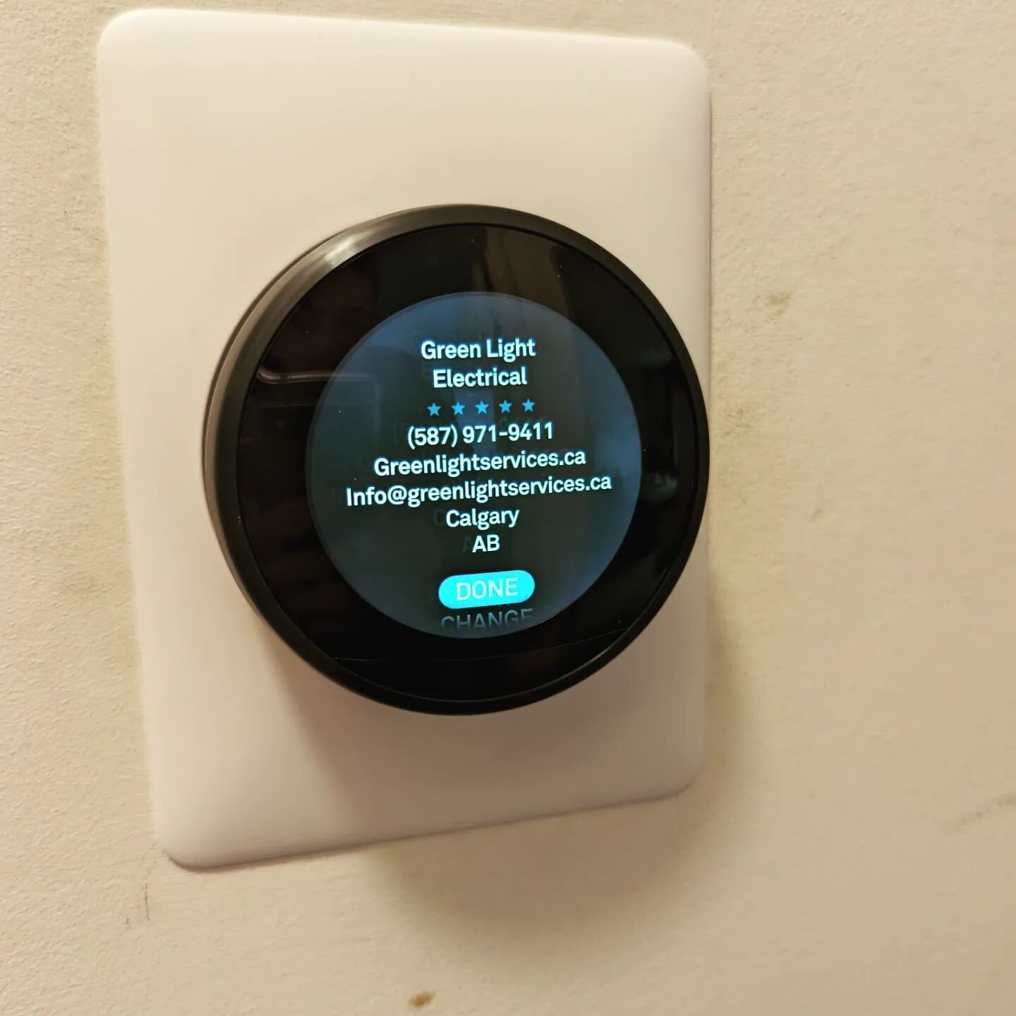 Google Nest Smart Thermostat @greenlight.ca

Can't wait to see what happens Nest! 

* Common Wire Installation
*Tested for functionally 

Greenlight Electrical Services ltd.
Your local GoogleNest pro if youre having trouble we will put the light on i