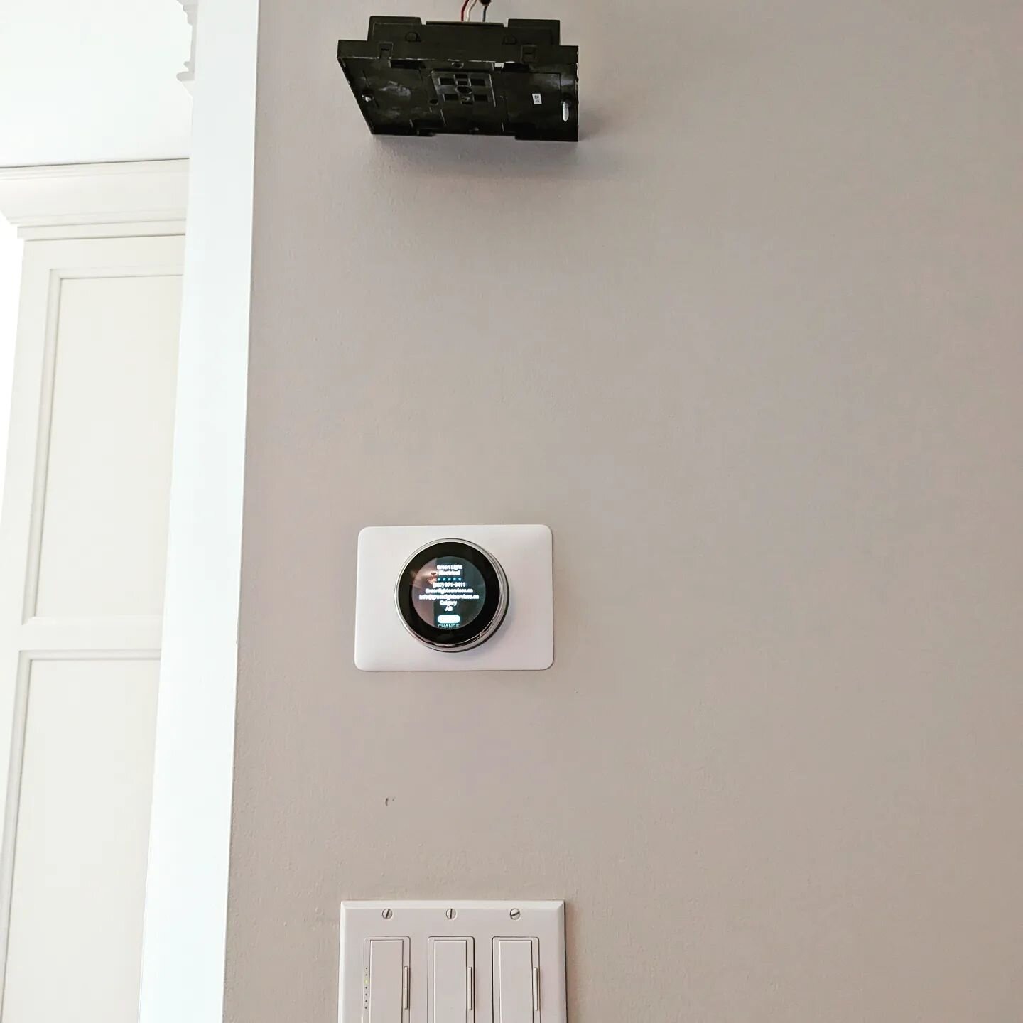 Google Nest Smart Thermostat @greenlight.ca

Can't wait to see what happens Nest! 

* Common wire power connector 
* Identify wiring 
* Tested for functionally 

Greenlight Electrical Services ltd.
Your local GoogleNest pro if youre having trouble we