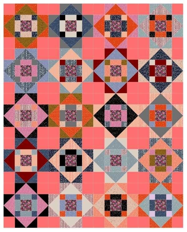 1 - Semi-Custom La Bizarra Handmade Custom Quilt - Modern Patchwork, Raleigh, North Carolina