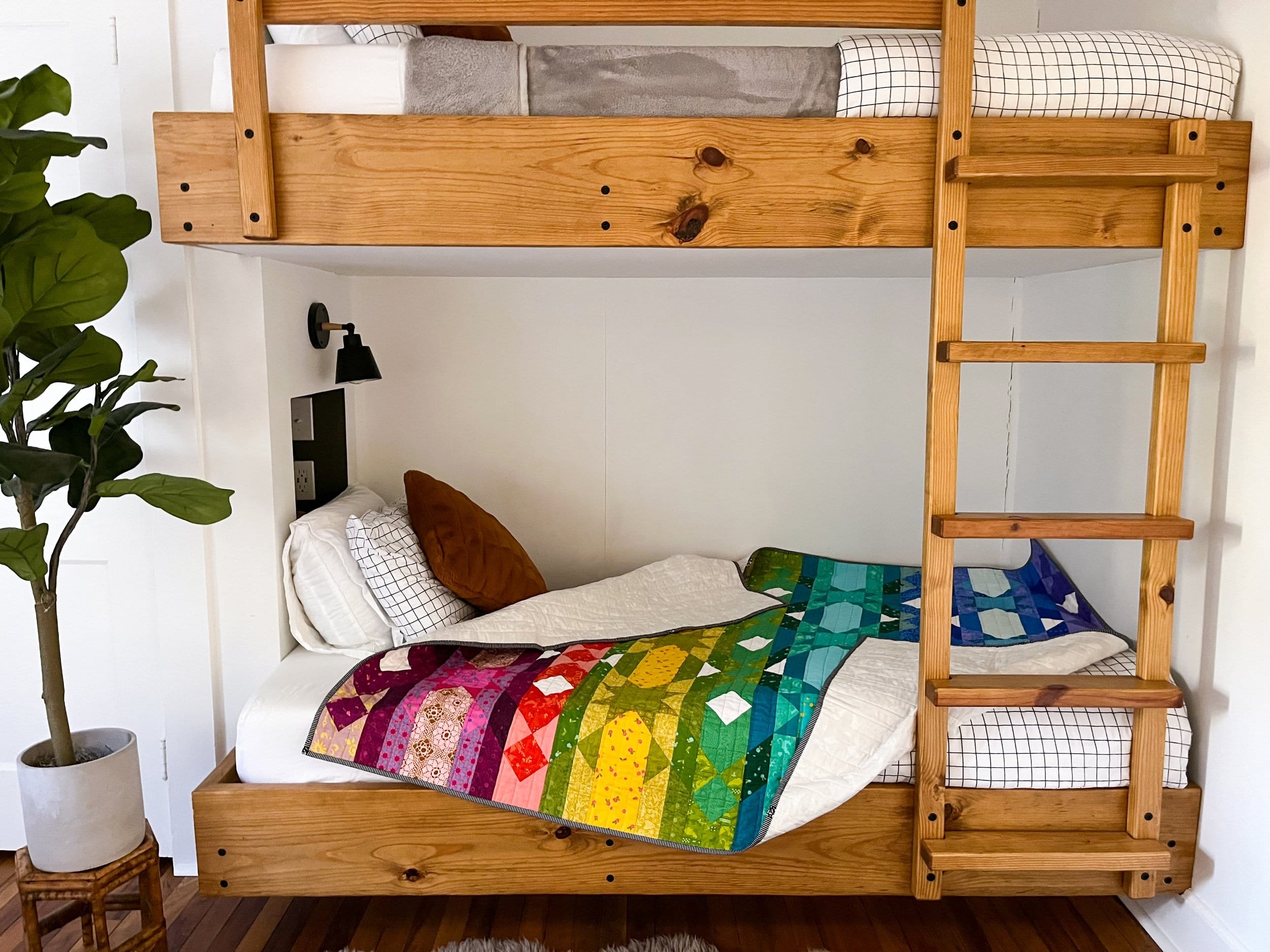 2 - Quasar Rainbow Quilt - La Bizarra Custom Rainbow Quilt - Handmade Patchwork, Raleigh, North Carolina