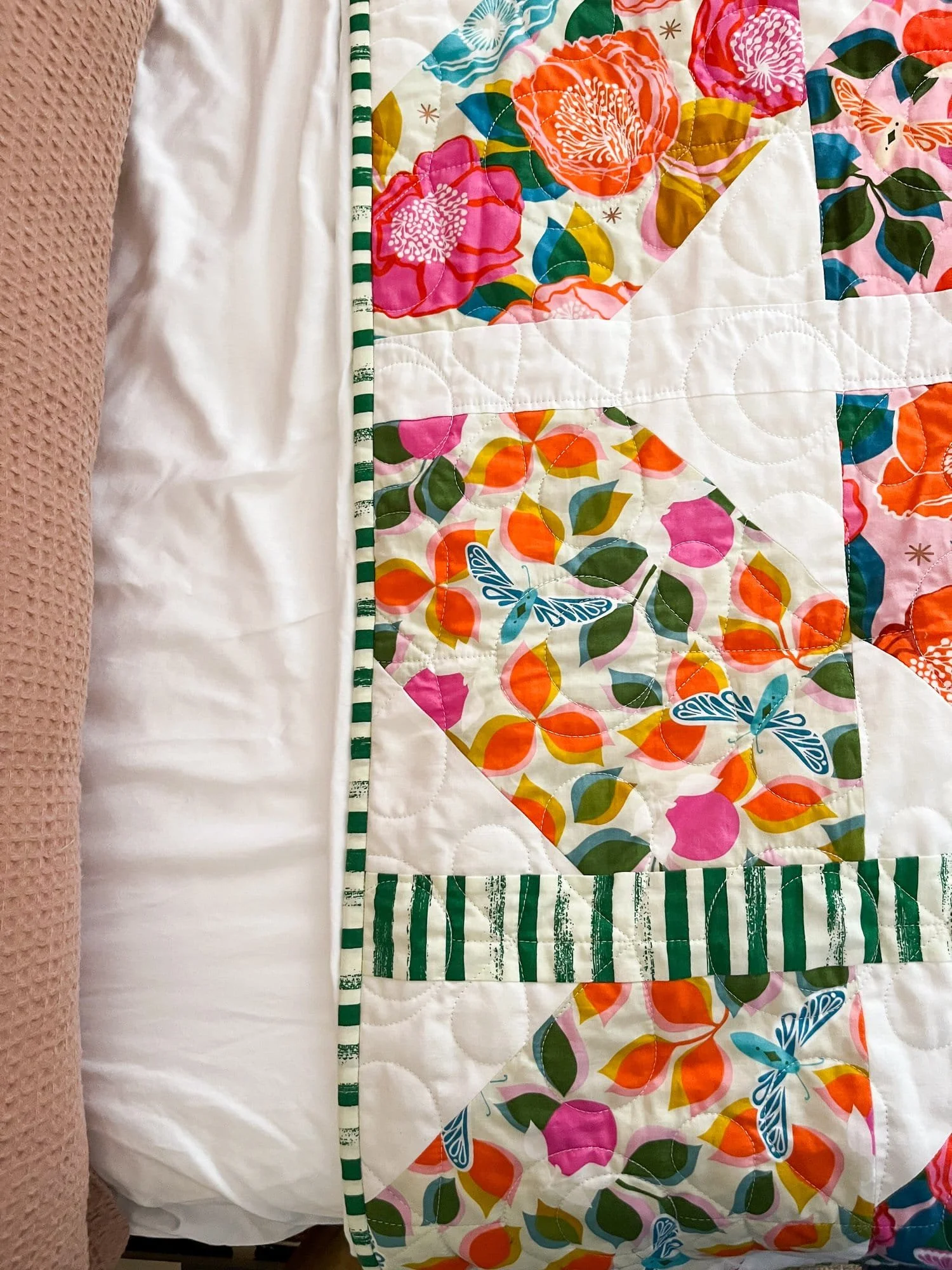 6 - Lollipop Quilt - La Bizarra Handmade Custom Quilt - Modern Patchwork, Raleigh, North Carolina