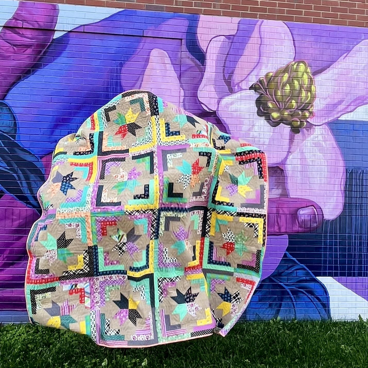 3 - Cape Cottage Quilt - La Bizarra Handmade Custom Quilt - Modern Patchwork, Raleigh, North Carolina