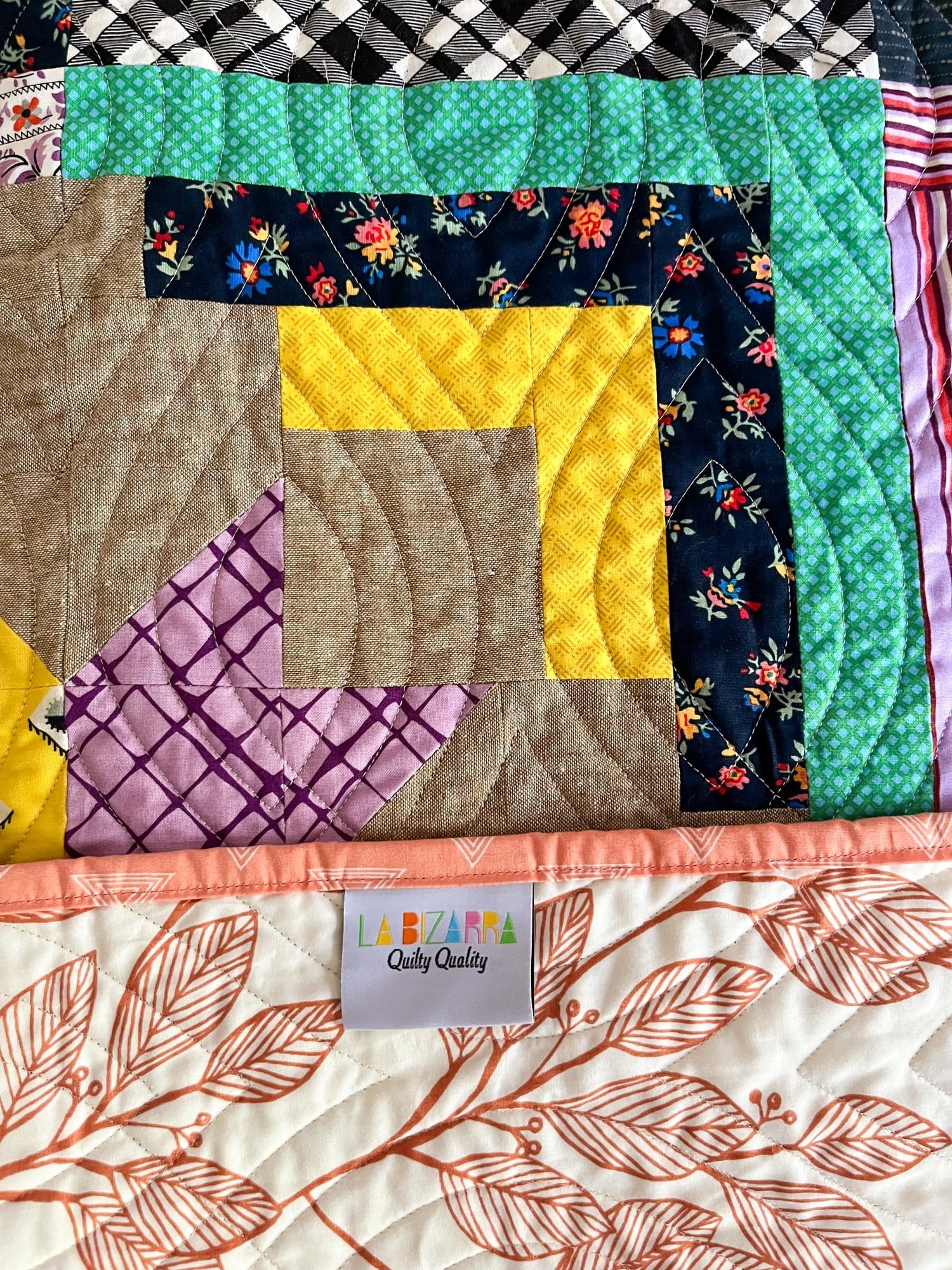 7 - Cape Cottage Quilt - La Bizarra Handmade Custom Quilt - Modern Patchwork, Raleigh, North Carolina