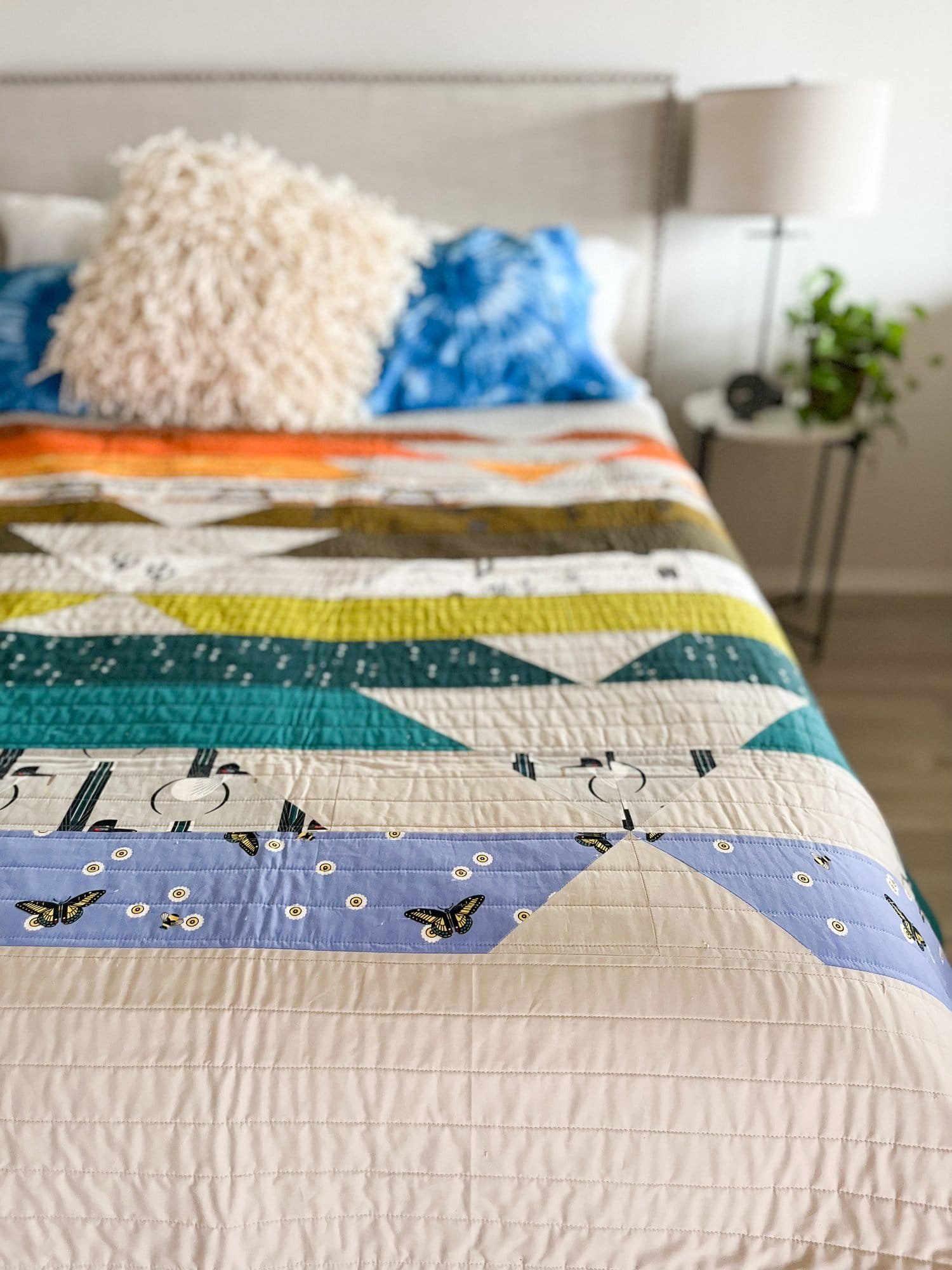 4 - Desert Abundance Charley Harper - La Bizarra Handmade Custom Quilt - Modern Patchwork, Raleigh, North Carolina