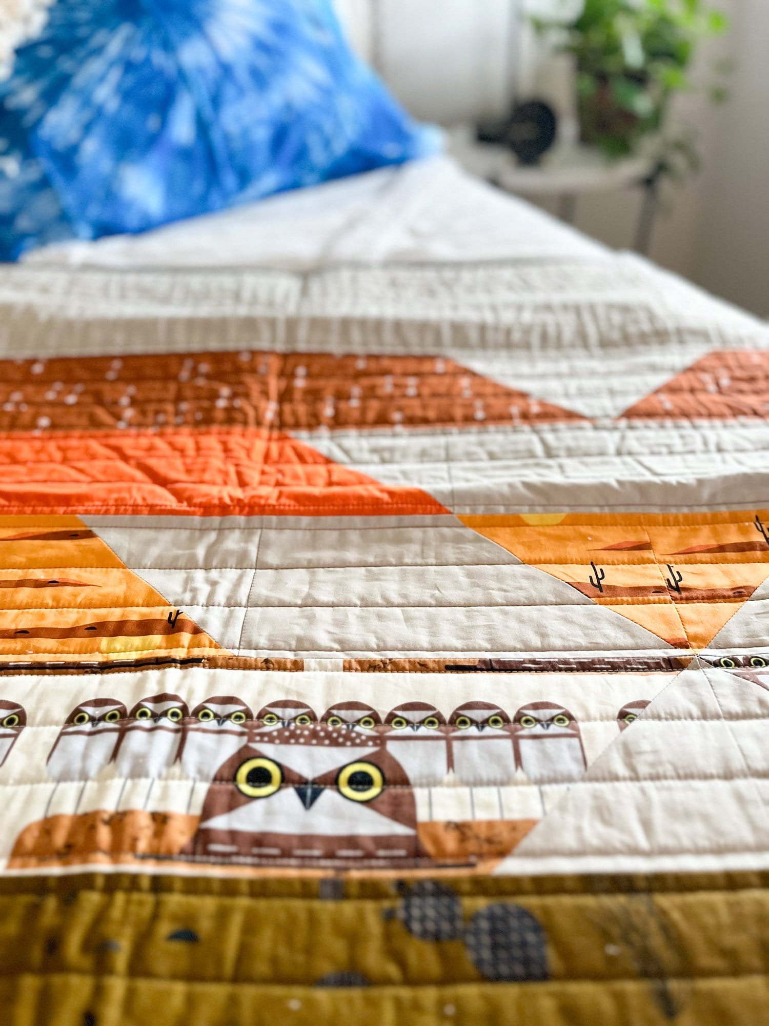 5 - Desert Abundance Charley Harper - La Bizarra Handmade Custom Quilt - Modern Patchwork, Raleigh, North Carolina