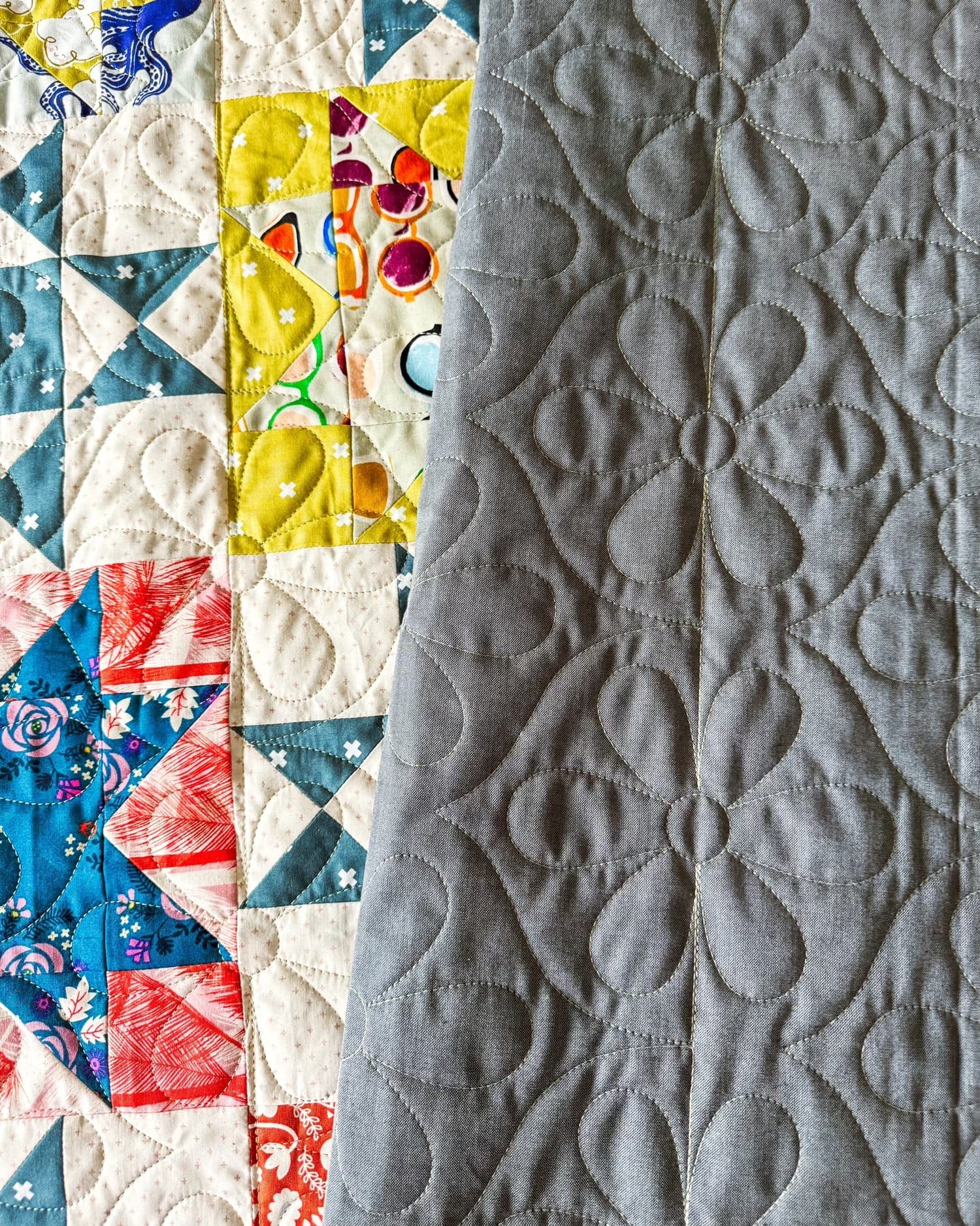 3 - Groovy Soul Quilt - La Bizarra Handmade Custom Quilt - Modern Patchwork, Raleigh, North Carolina