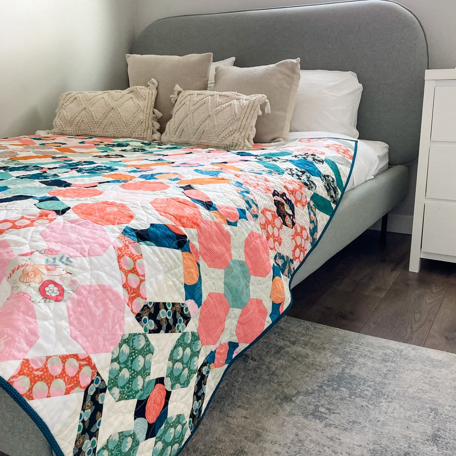 11 - Knit One Knuffel Quilt - La Bizarra Handmade Custom Quilt - Modern Patchwork, Raleigh, North Carolina