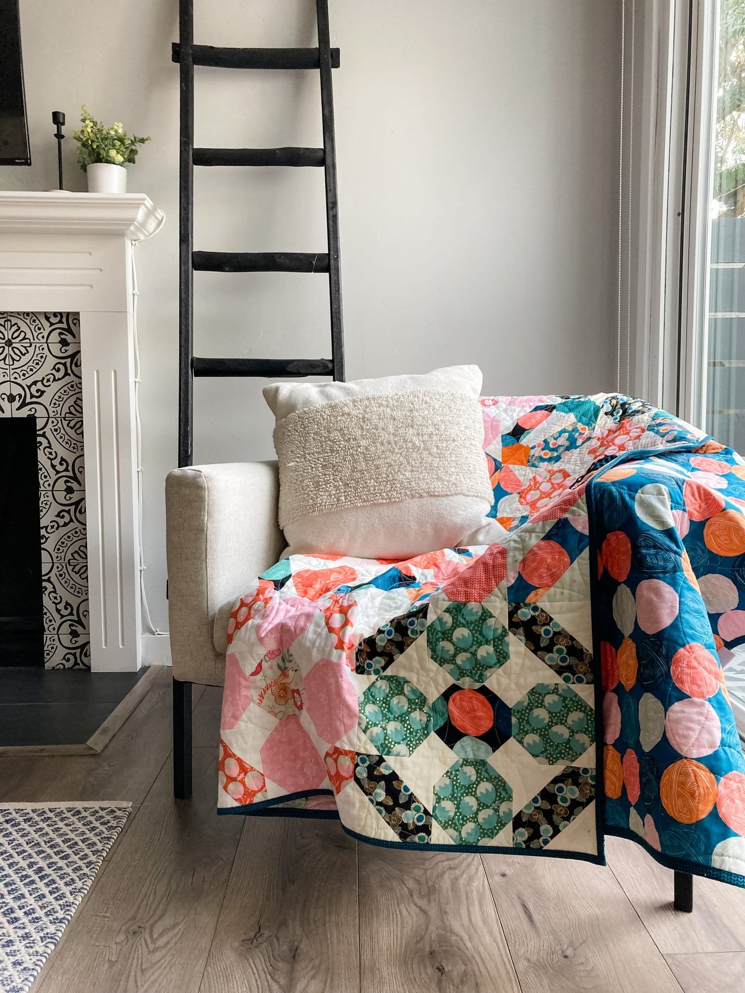 16 - Knit One Knuffel Quilt - La Bizarra Handmade Custom Quilt - Modern Patchwork, Raleigh, North Carolina