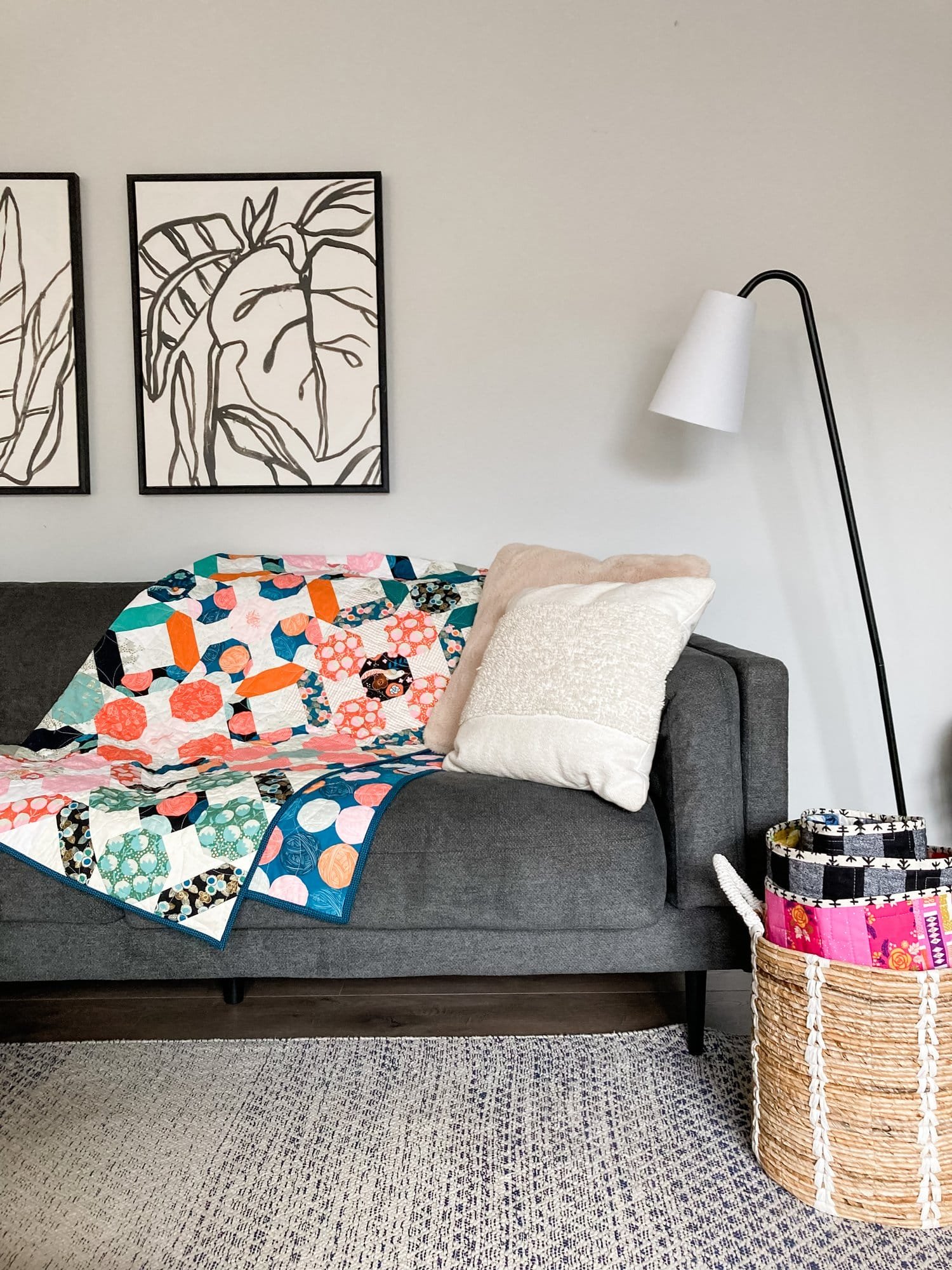 2 - Knit One Knuffel Quilt - La Bizarra Handmade Custom Quilt - Modern Patchwork, Raleigh, North Carolina