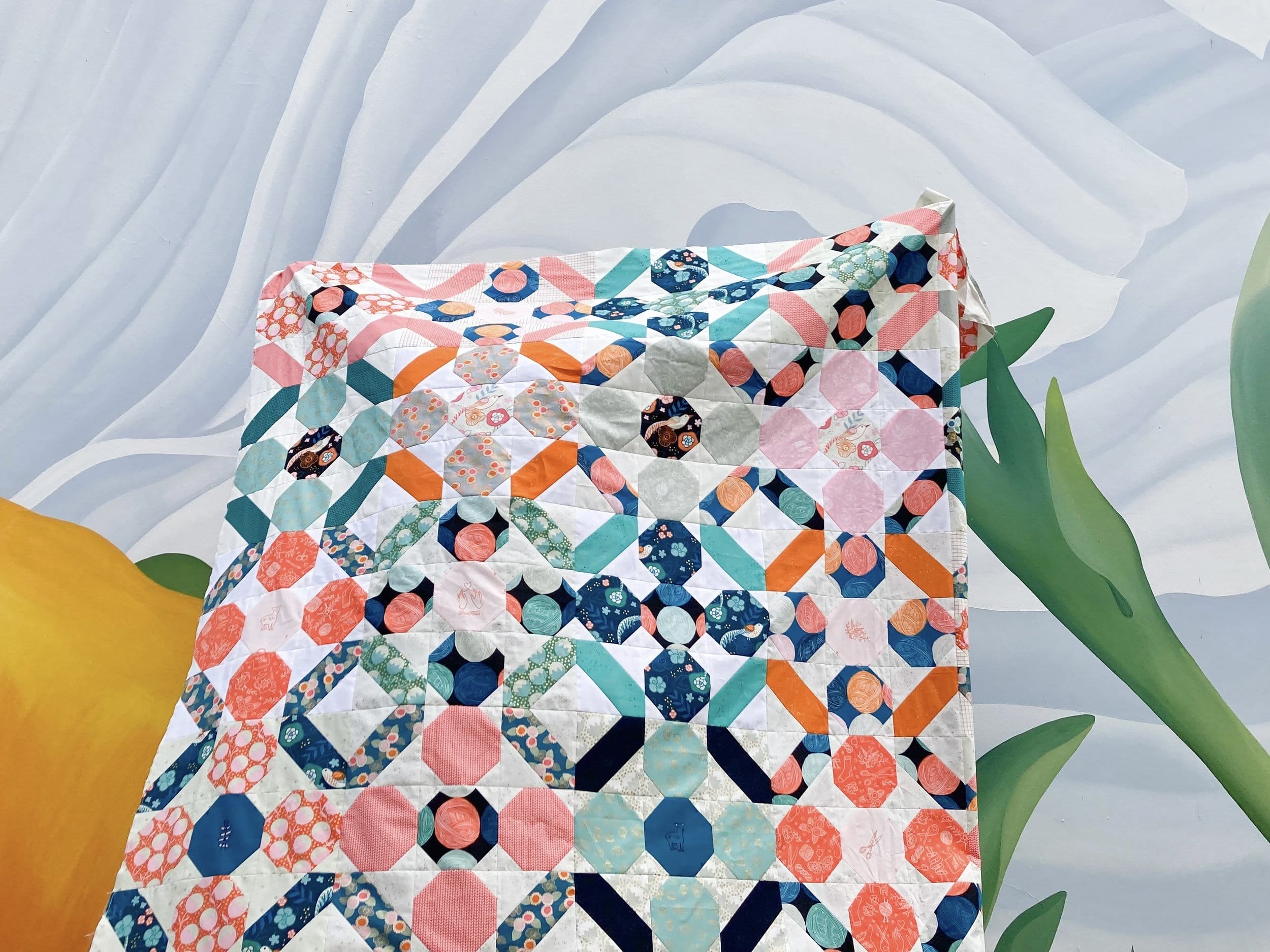 1 - Knit One Knuffel Quilt - La Bizarra Handmade Custom Quilt - Modern Patchwork, Raleigh, North Carolina